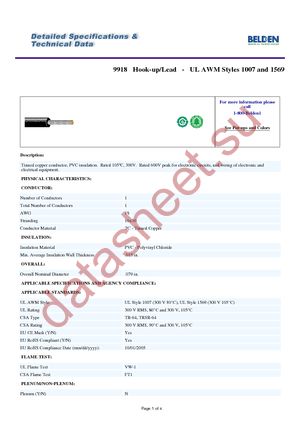 9918 002100 datasheet  